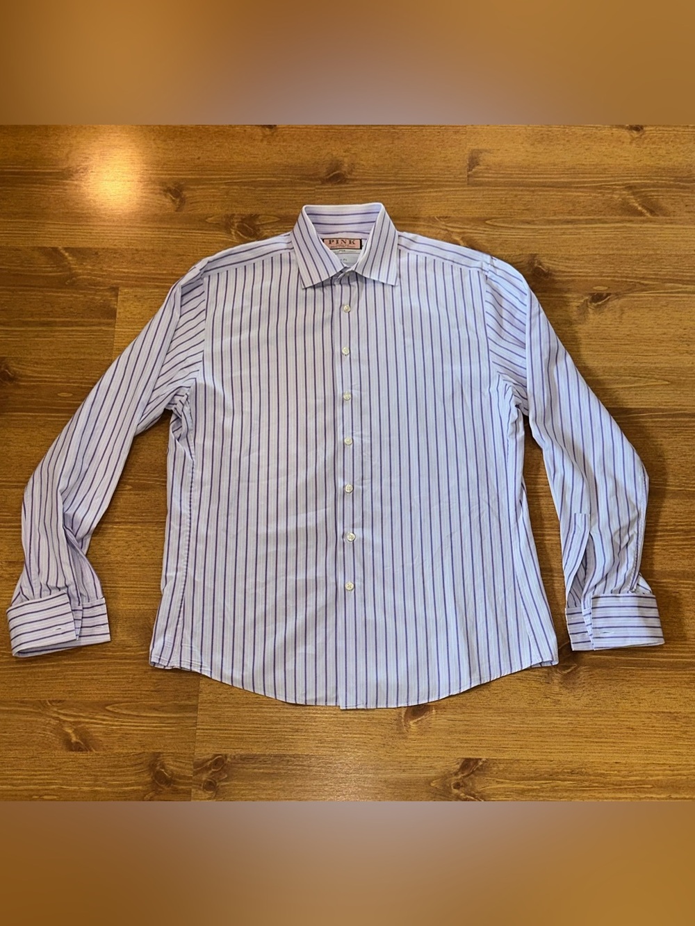 Thomas Pink Jermyn Street London Men’s Dress Shirt Size 16 Slim Fit French Cuff